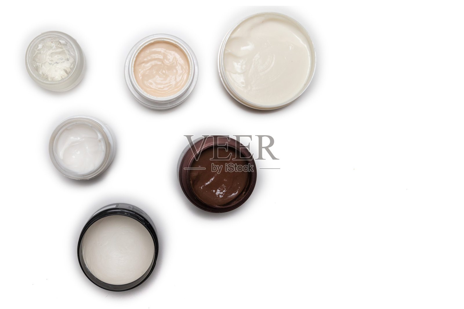 面部、手部和身体的护理产品。照片摄影图片