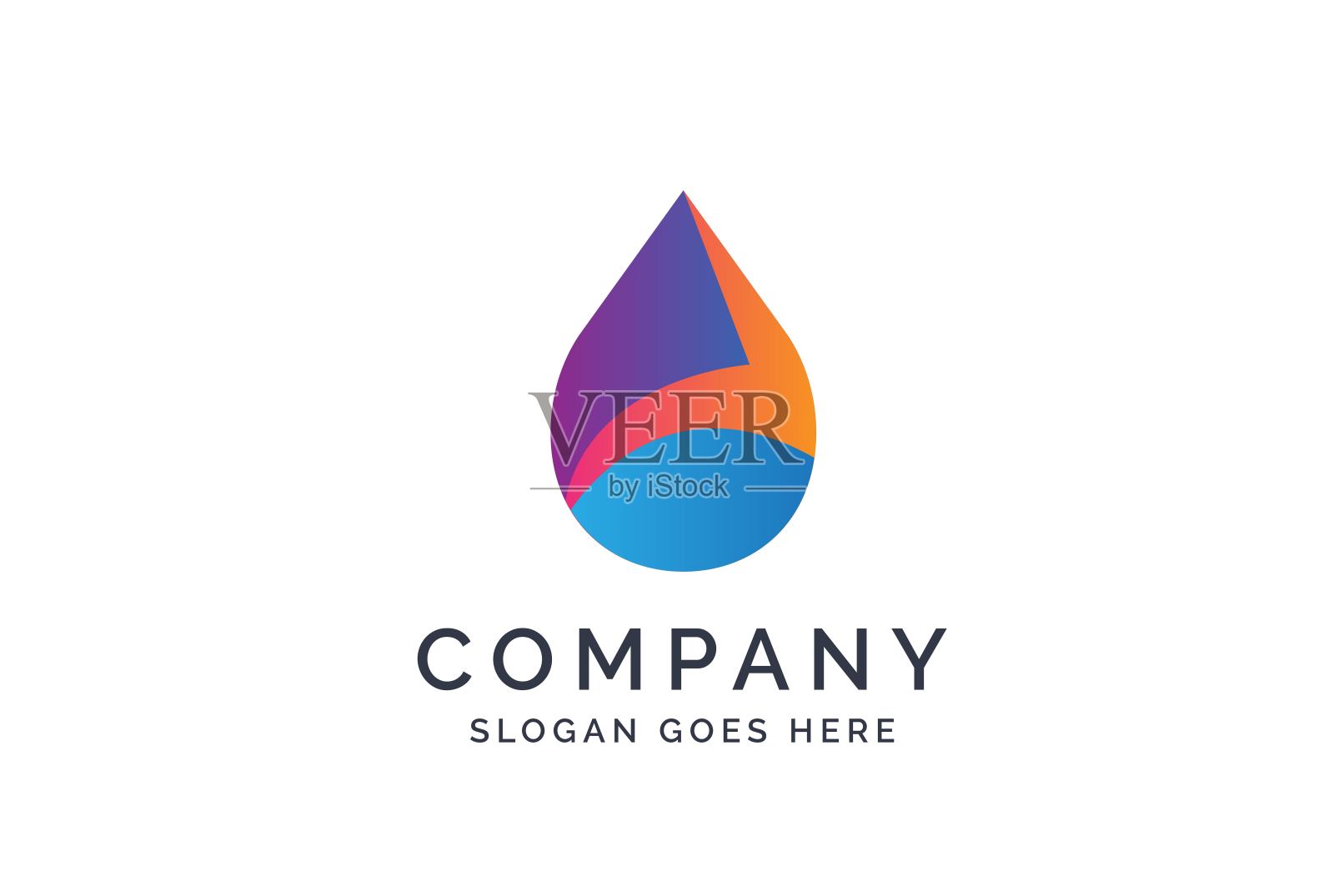 水滴标识设计模板向量设计元素图片