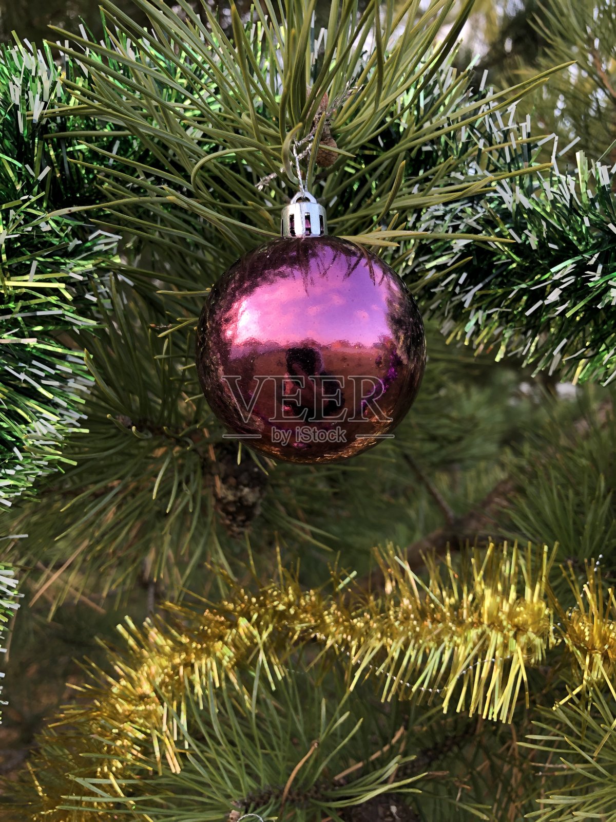 圣诞树玩具，新年，圣诞节照片摄影图片