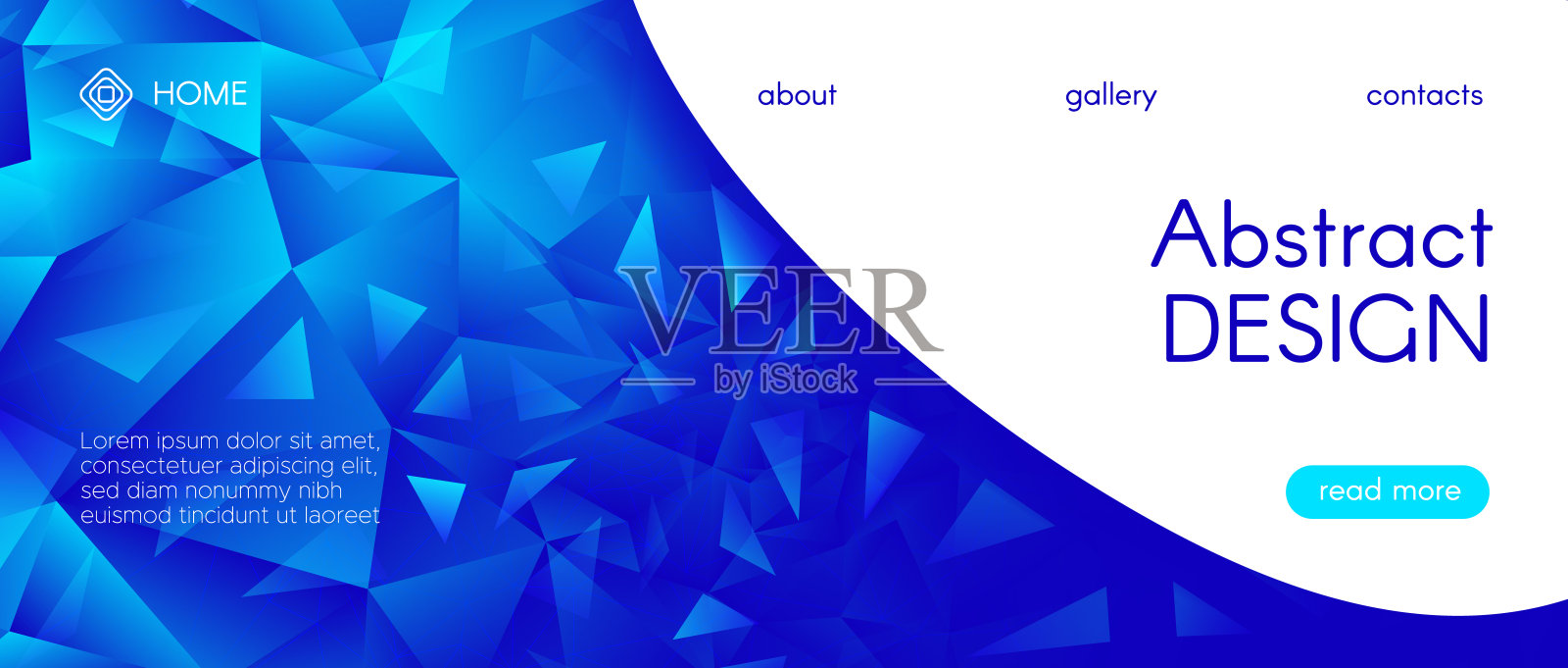 几何三角图解。蓝色的未来插画图片素材