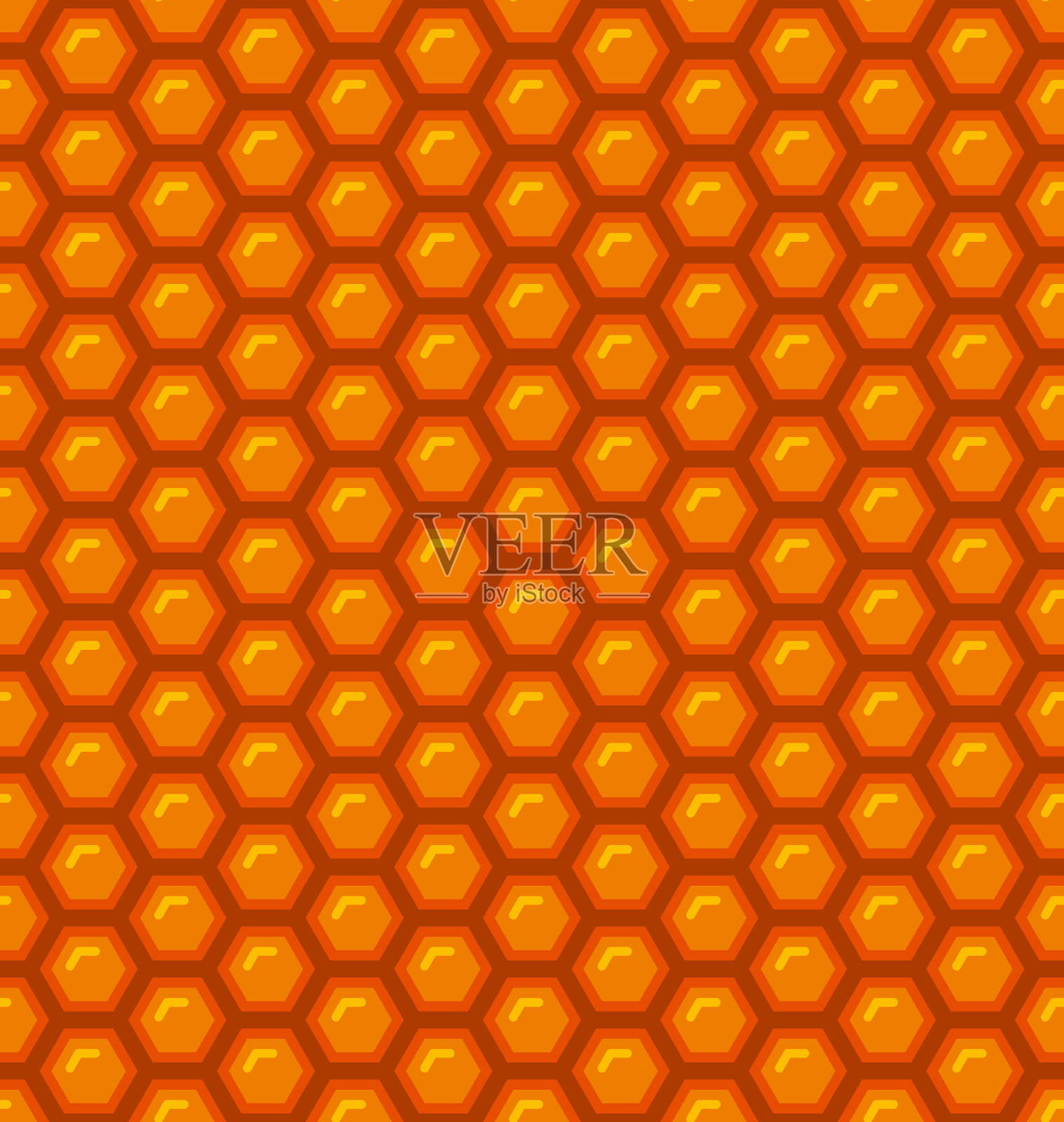 蜂窝六边形无缝图案的背景。向量插画图片素材