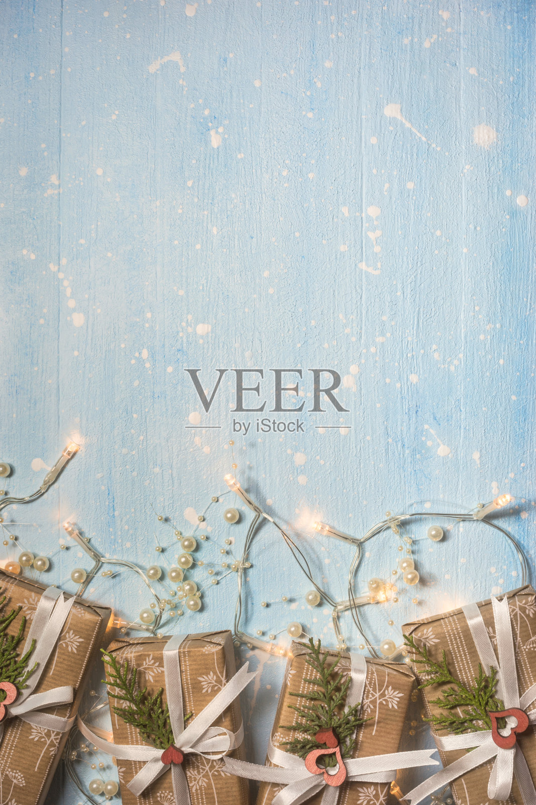 圣诞背景与礼物盒照片摄影图片