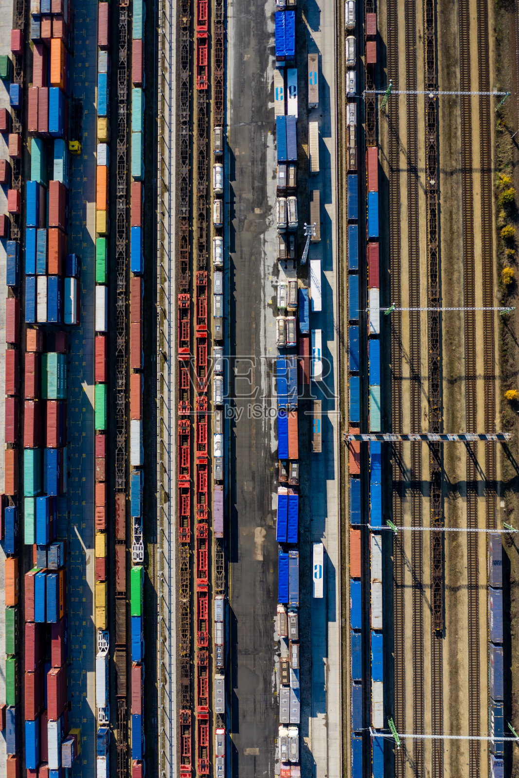 集装箱港口鸟瞰图照片摄影图片