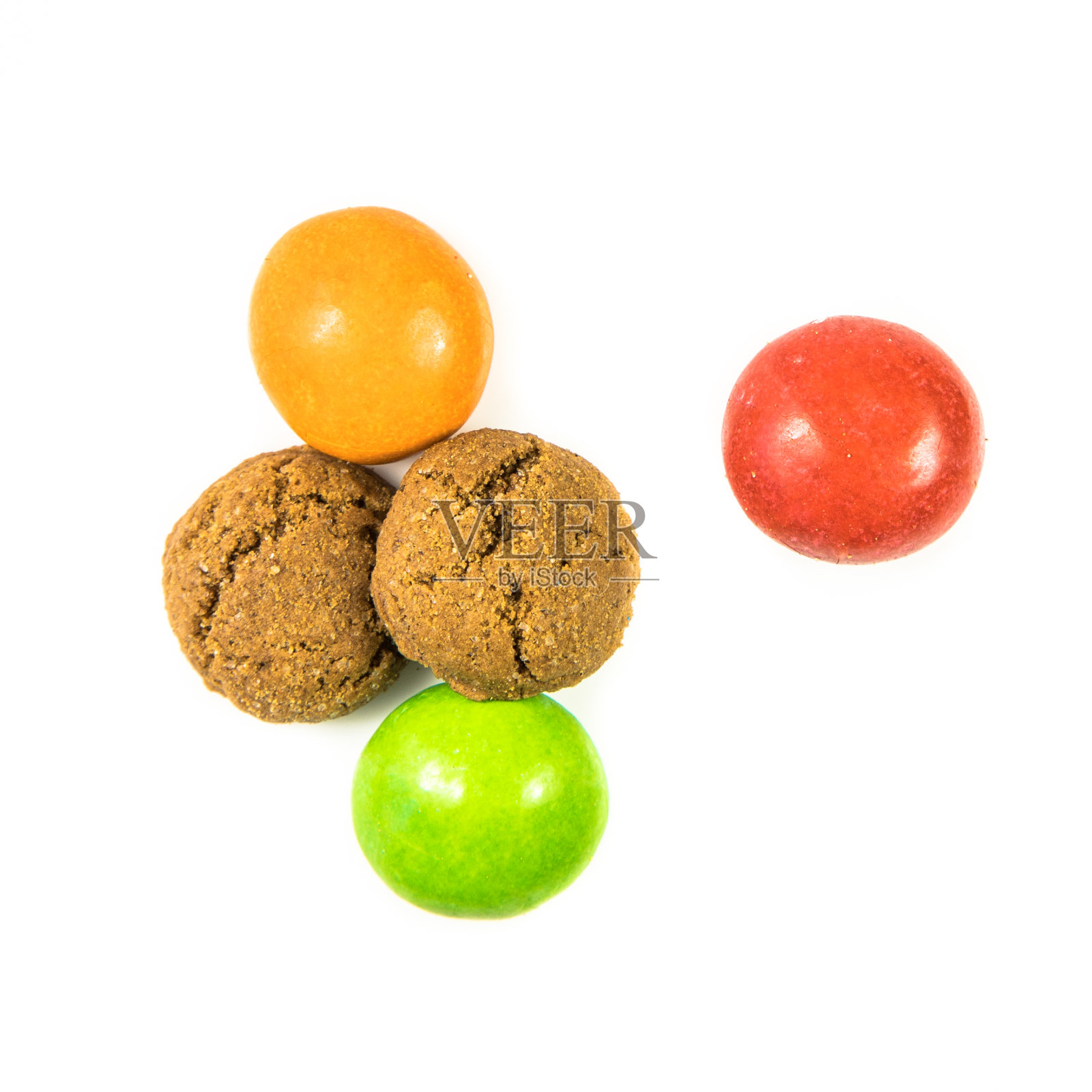 胡椒诺滕传统荷兰美食上的白色背景照片摄影图片