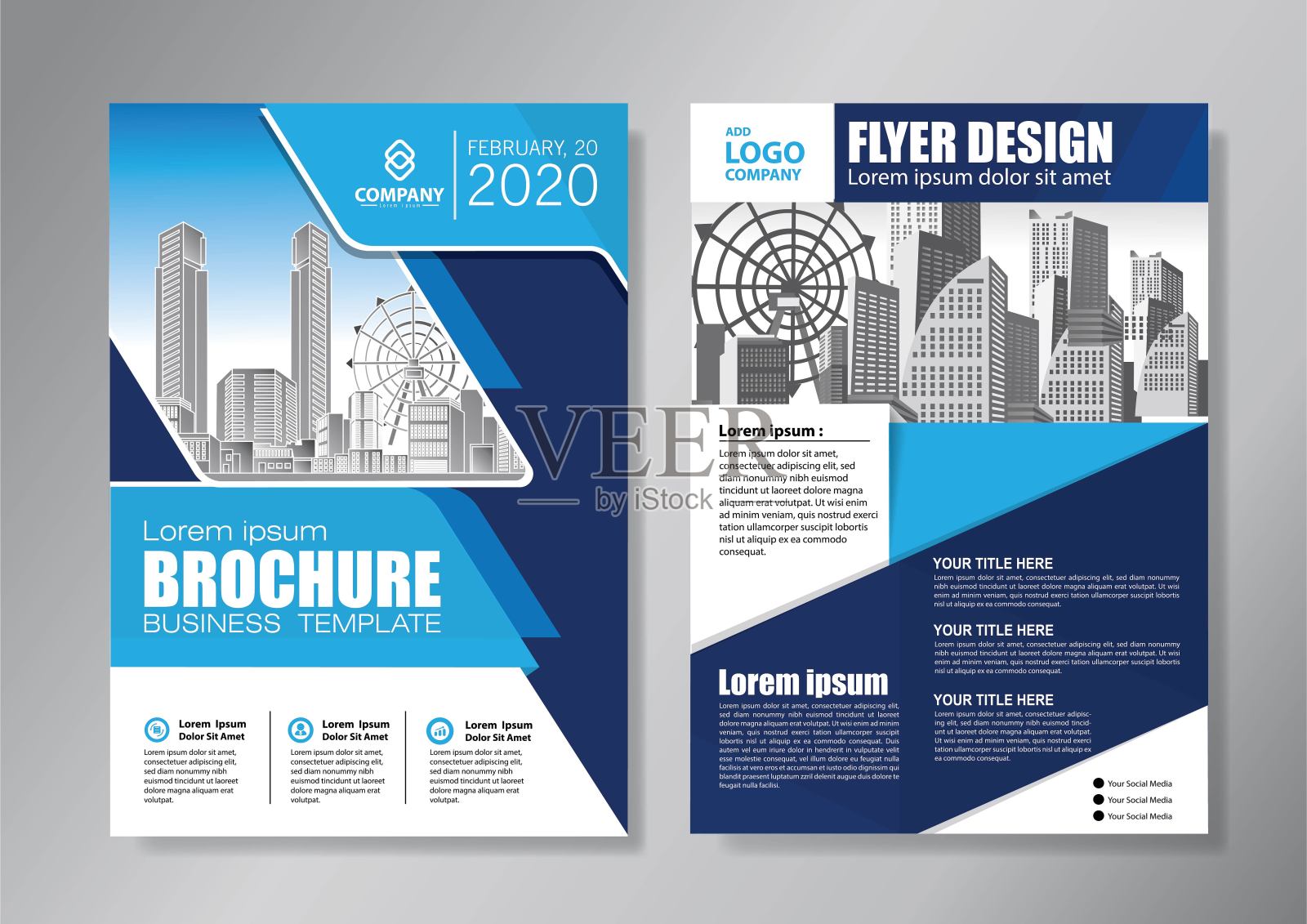 宣传册设计，涵盖现代布局，年度报告，海报，传单A4彩色三角形，几何形状的科技，科学，市场与灯光背景插画图片素材