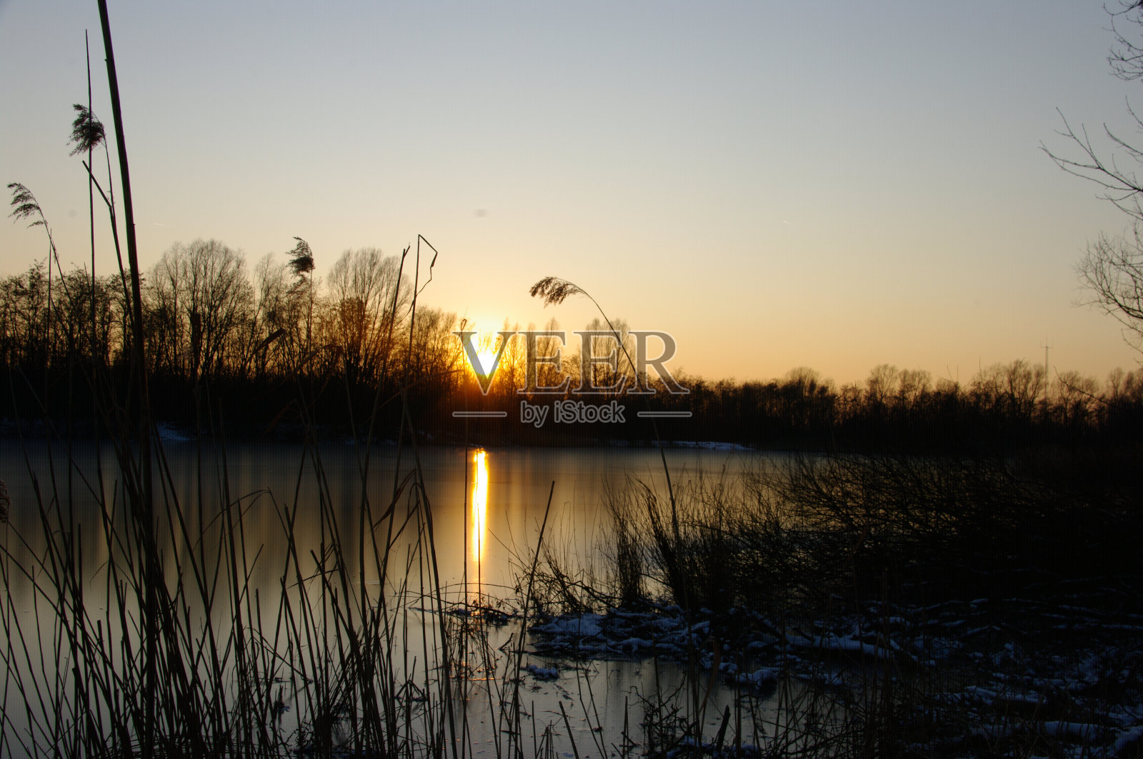 里德在冬天照片摄影图片