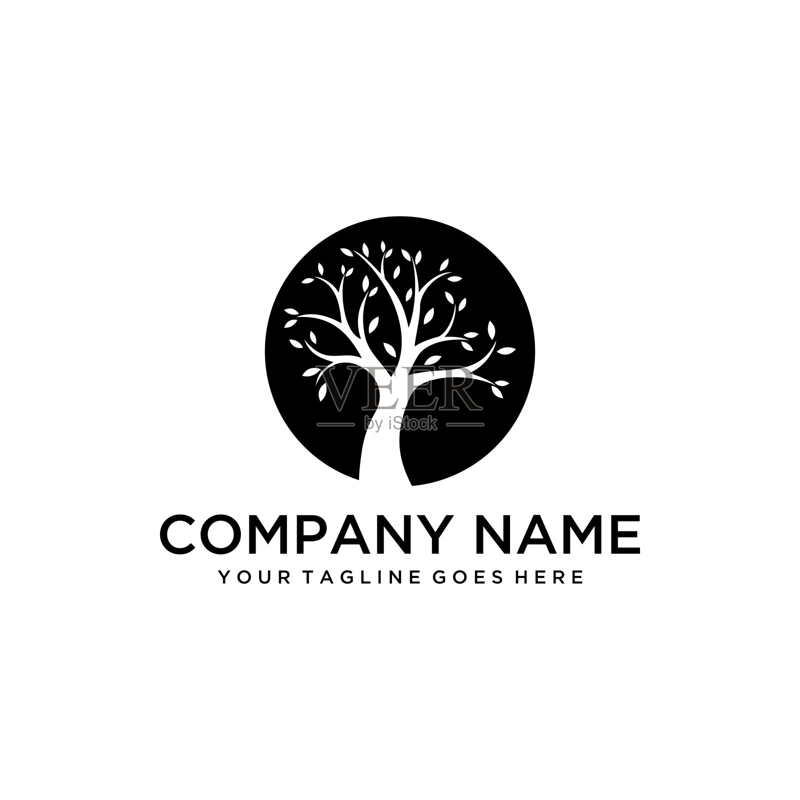 树的标志插画图片素材