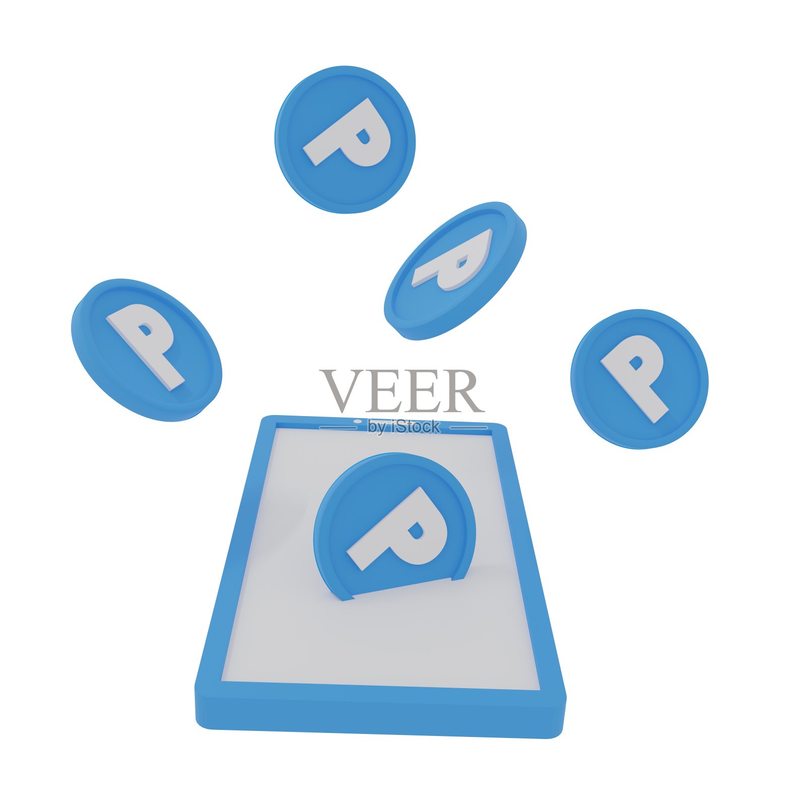 Point 3DCG跳出智能手机照片摄影图片