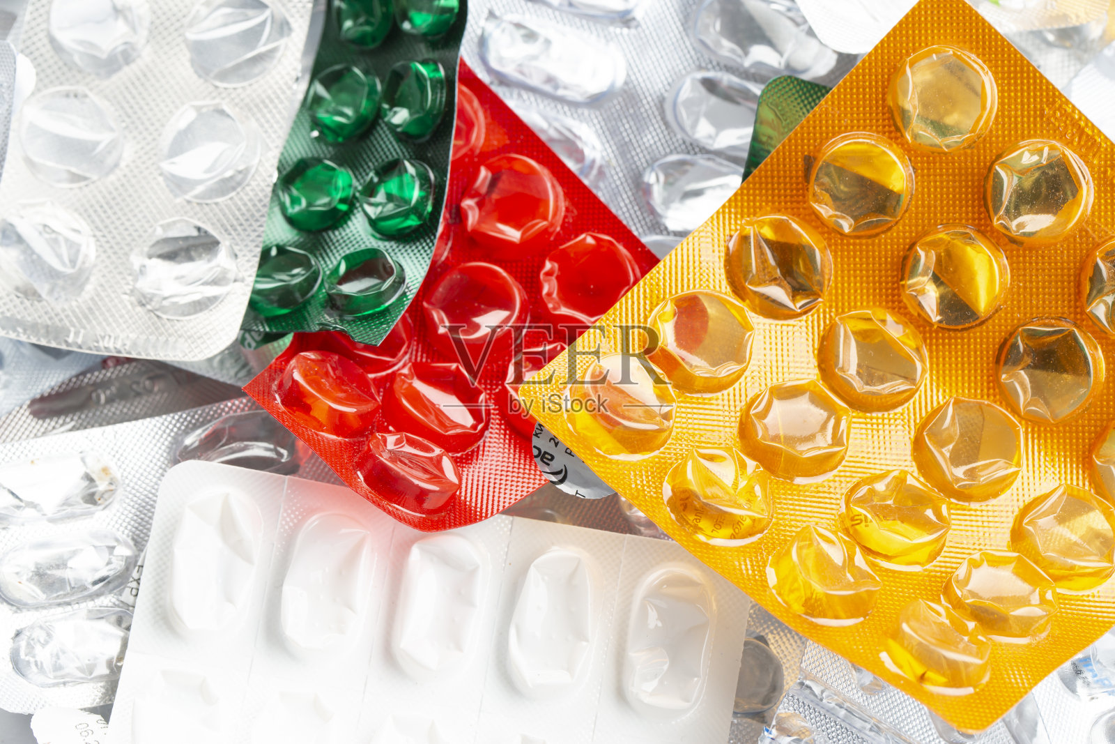 多色空泡片。照片摄影图片