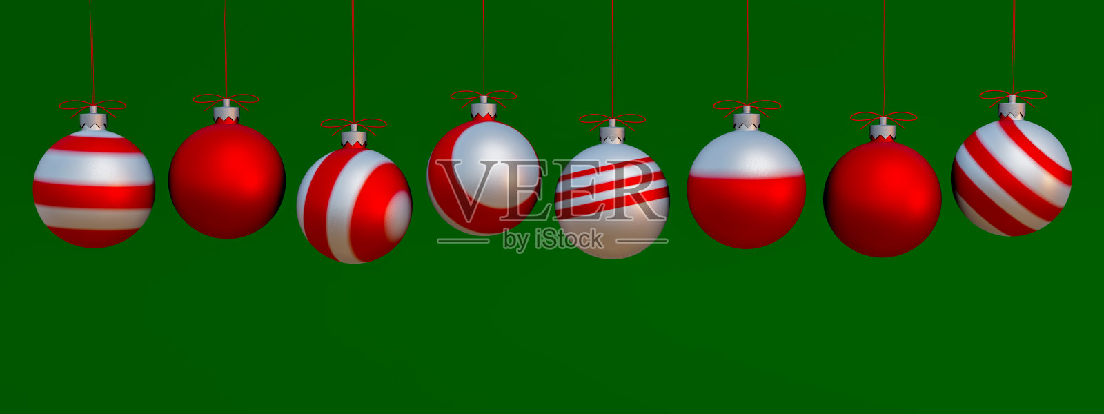 摘要圣诞3d渲染用多对象圣诞树礼盒里的雪人金属金球，假日圣诞新年概念照片摄影图片