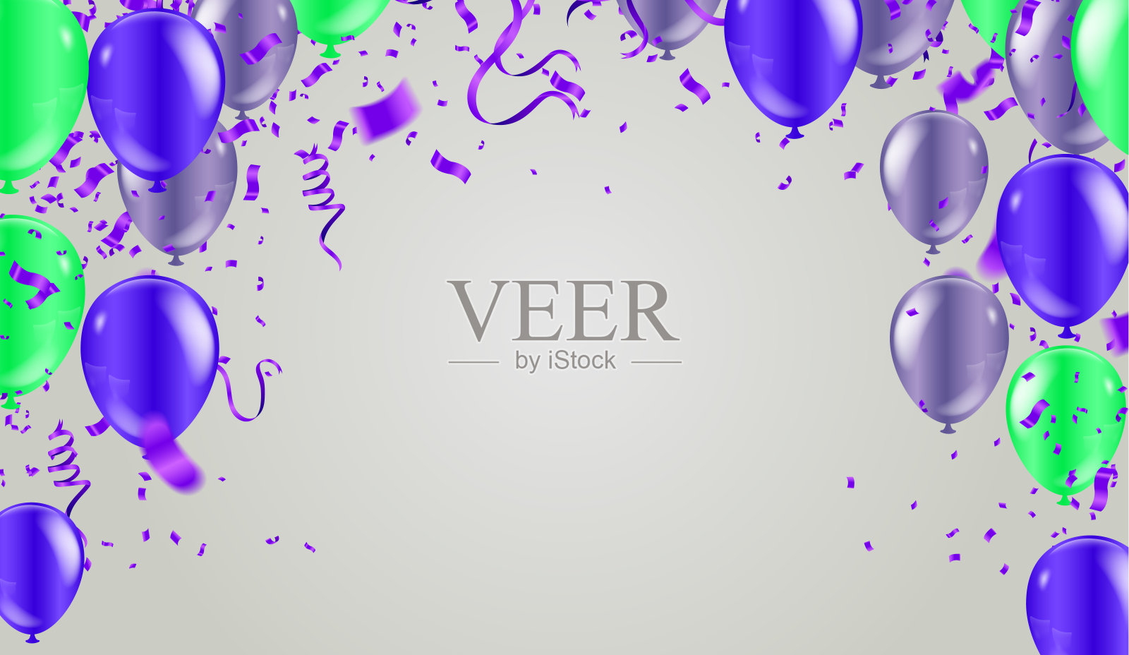 矢量插图的紫色气球插画图片素材