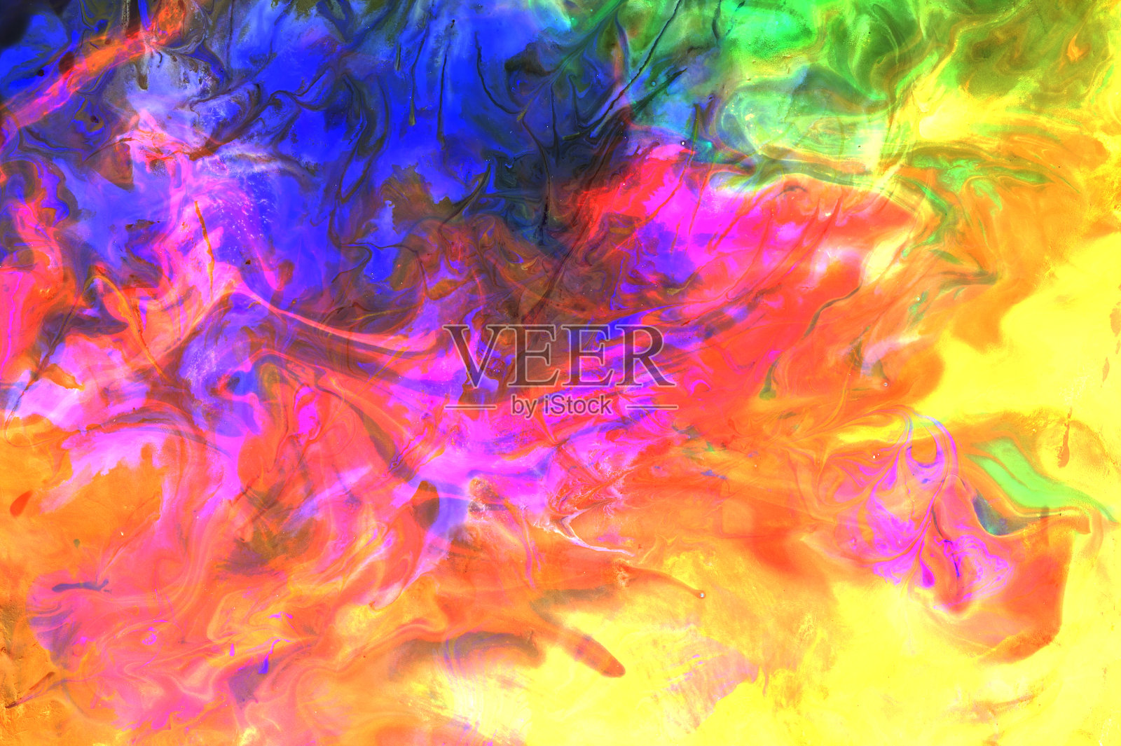 抽象彩虹全息霓虹背景。充满活力的全息风格图案。背景珍珠质感。照片摄影图片