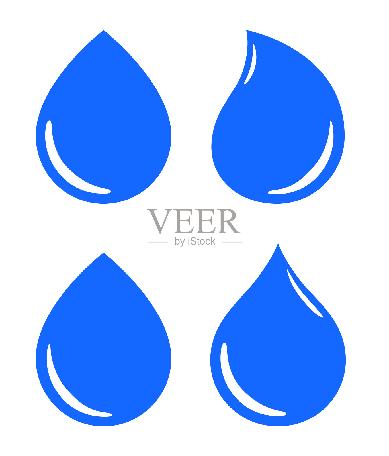 水滴图标设置插画图片素材