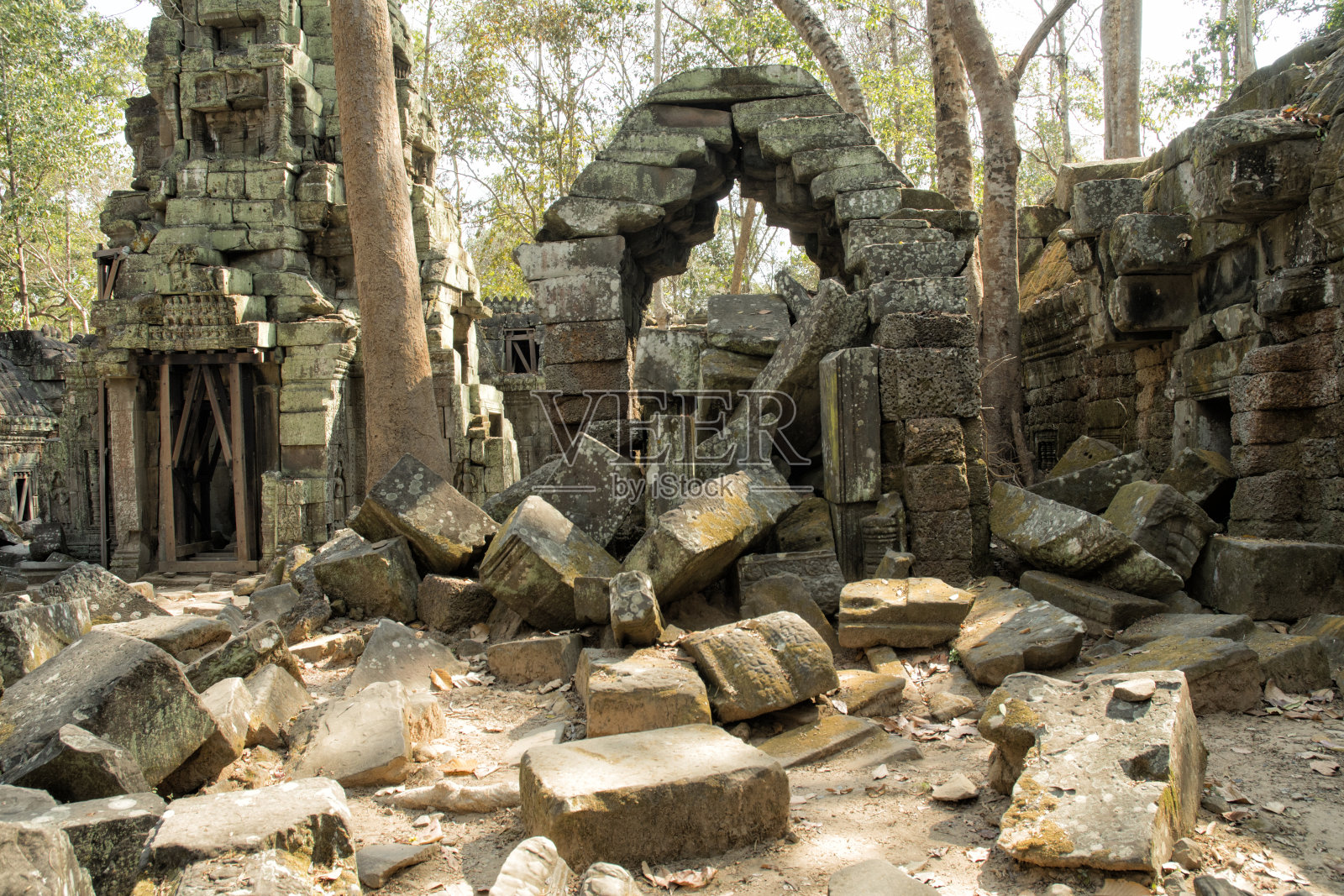 寺庙、柬埔寨。照片摄影图片