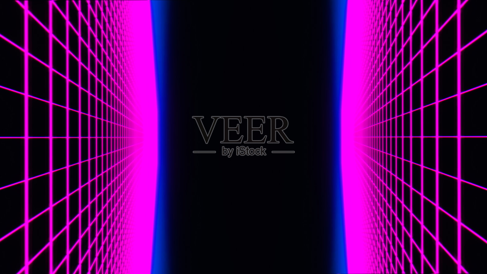 复古的未来主义背景80年代风格。网络世界的数字景观。三维演示照片摄影图片