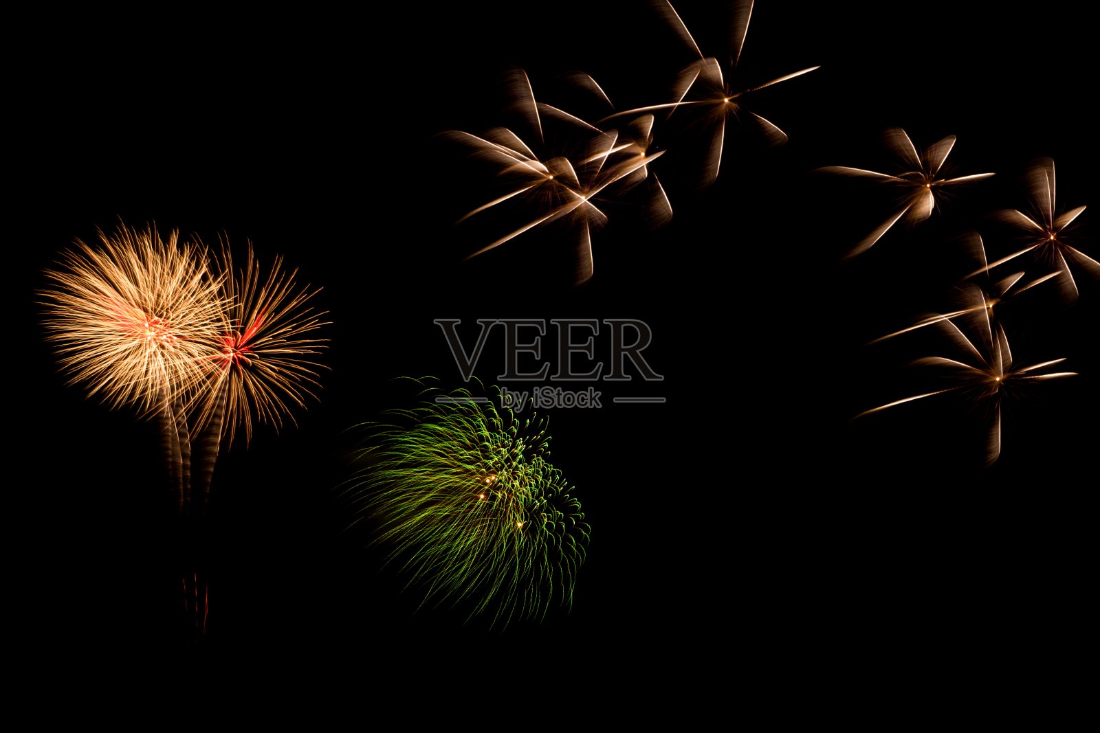 烟花库存图像在黑色的背景照片摄影图片