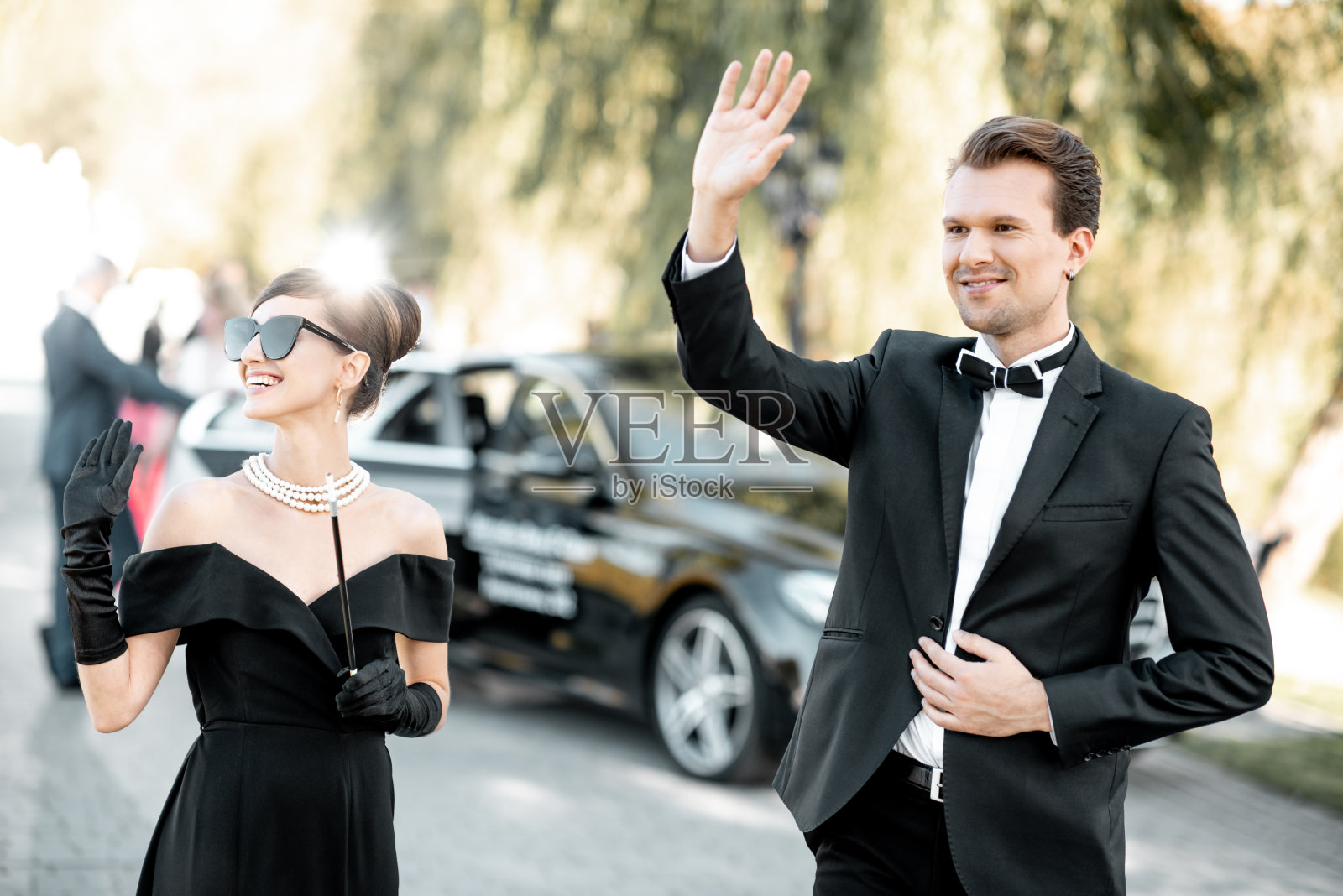 电影演员在户外颁奖典礼上照片摄影图片