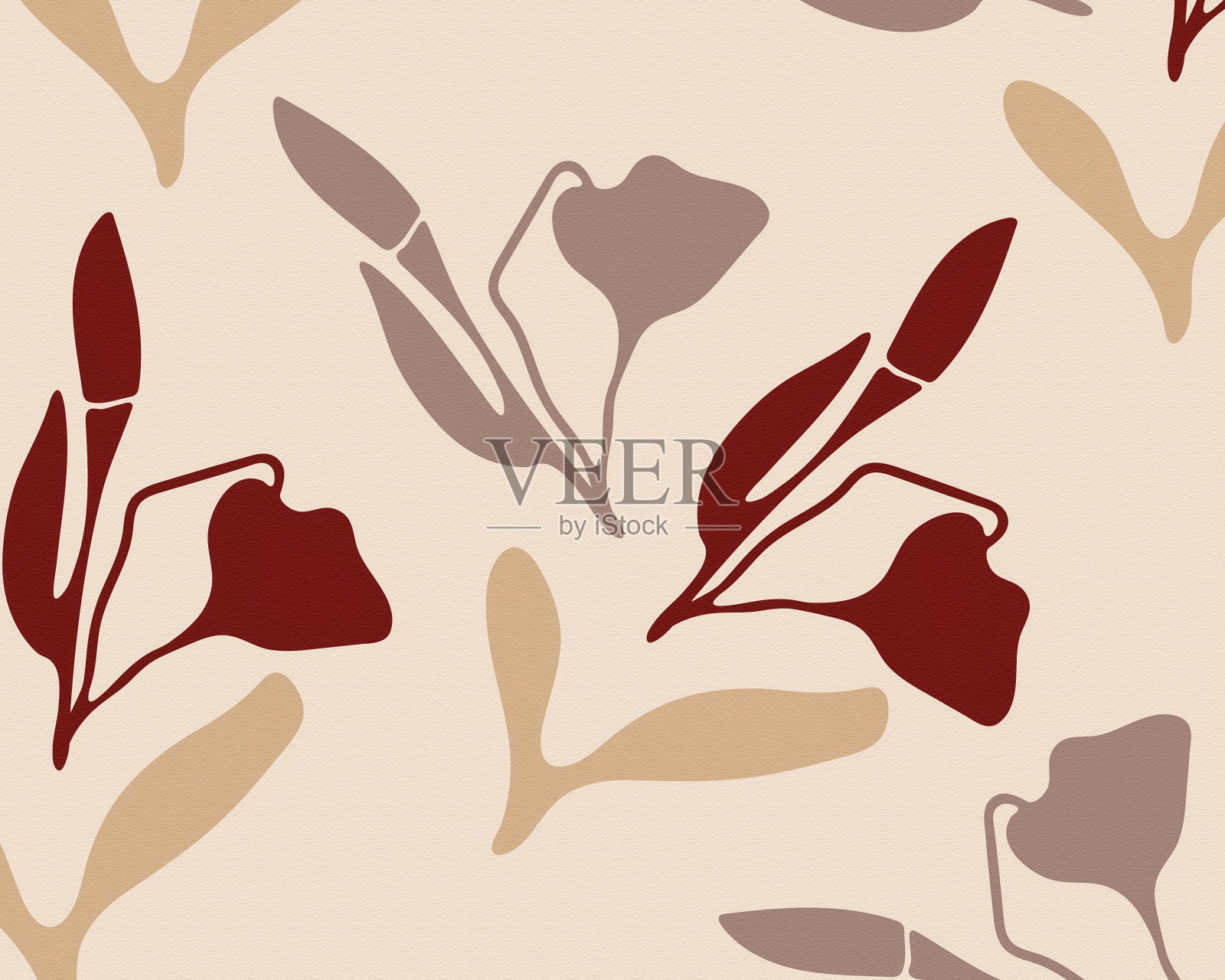 复古的花插画图片素材