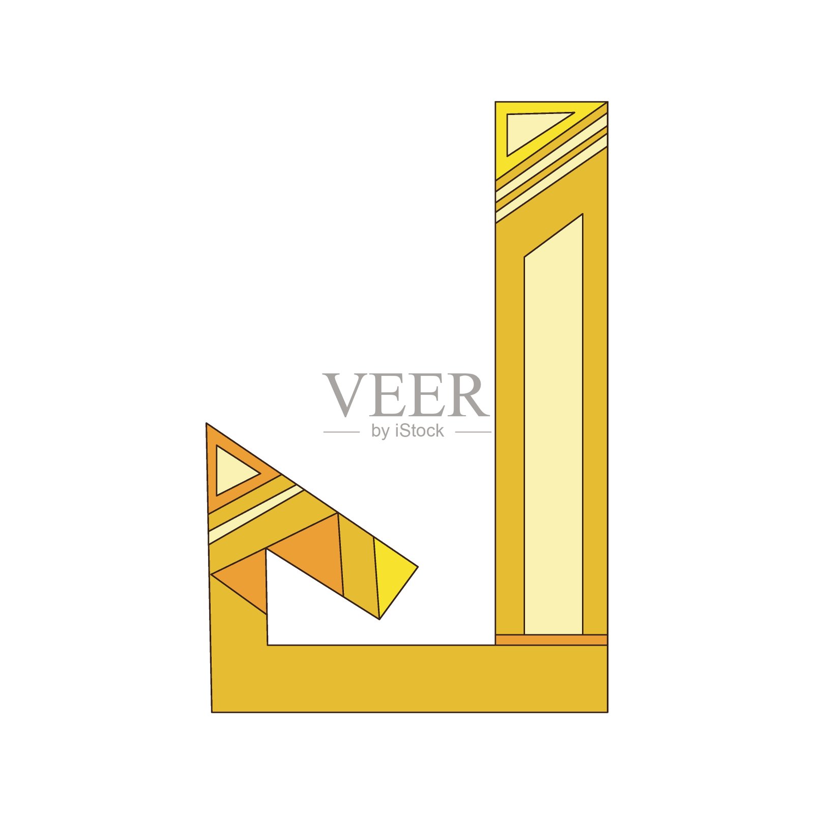 英文字母的一个向量字母J孤立在白色的背景，一个股票插图与橙色字体的设计插画图片素材