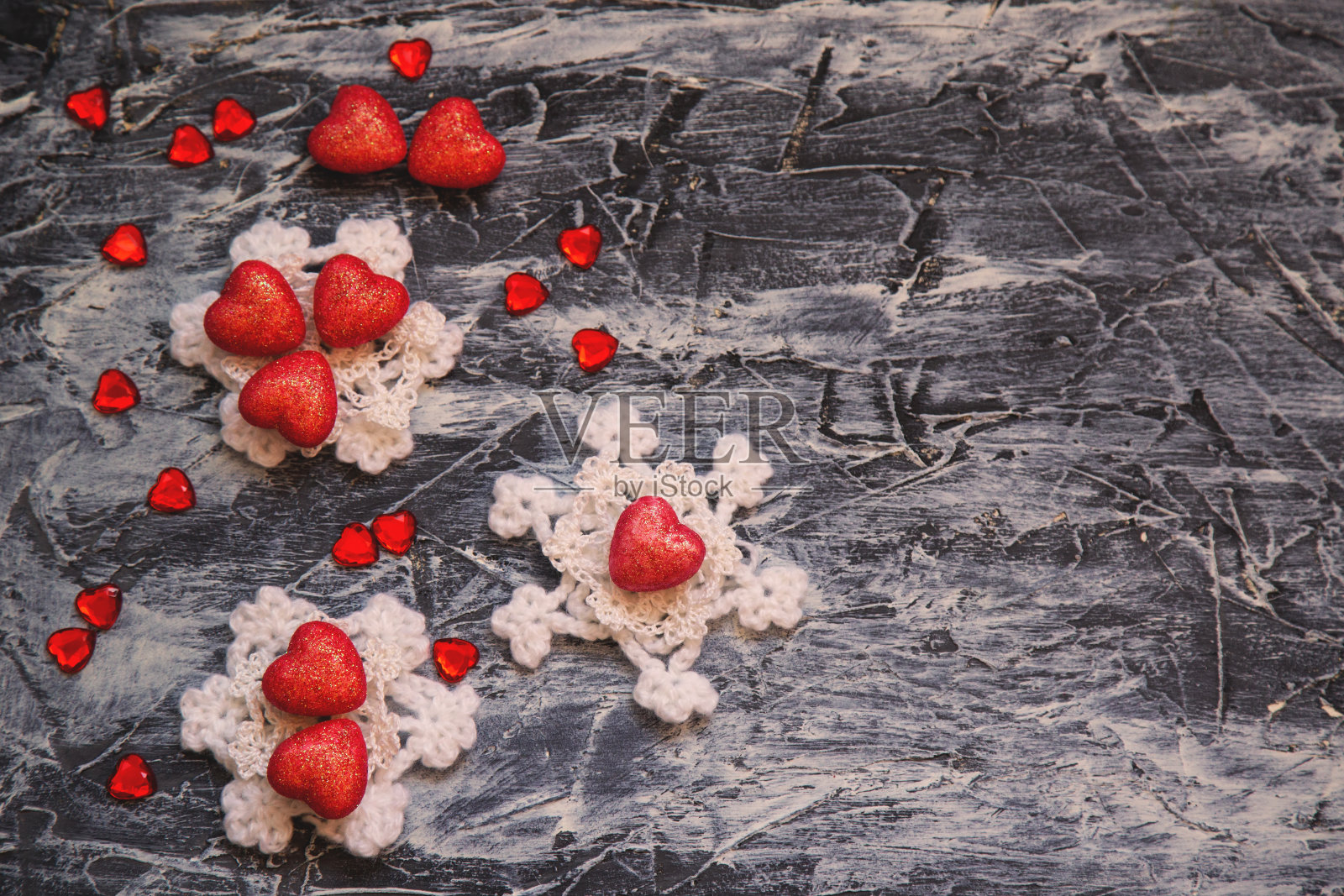 可爱的红色情人心照片摄影图片