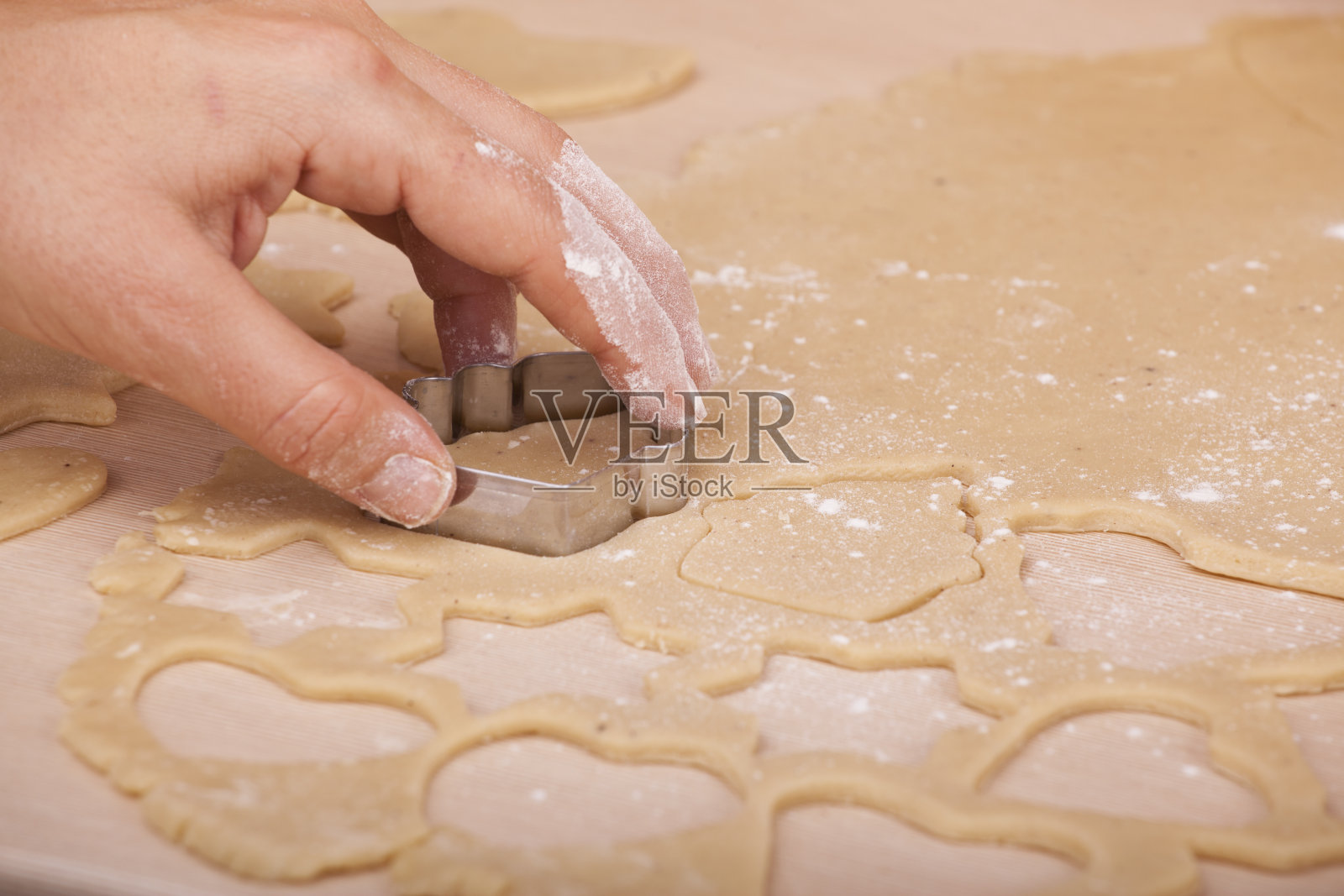 手做圣诞饼干照片摄影图片