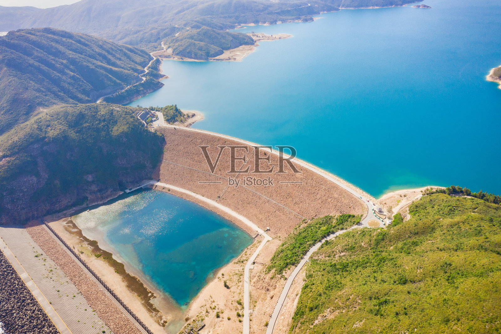 万宜水库鸟瞰图照片摄影图片