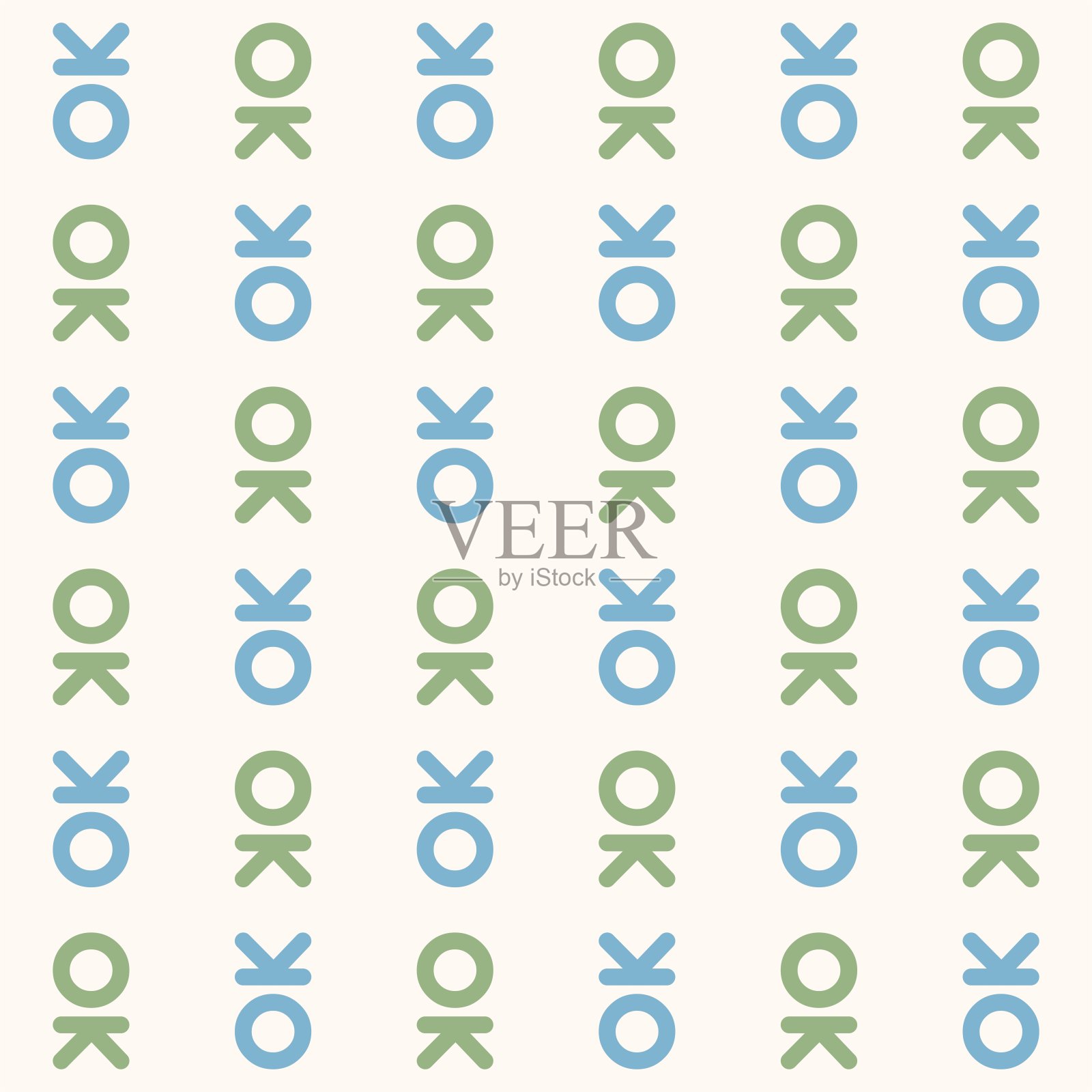 好的字无缝模式向量。插画图片素材