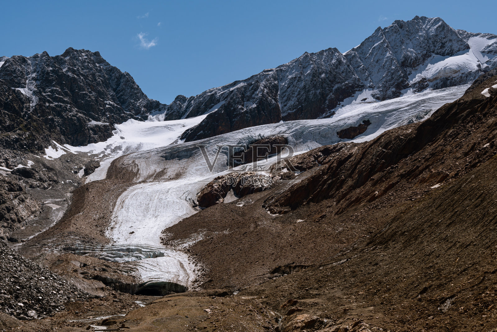 Melago附近的山脉和冰川(意大利南蒂罗尔)照片摄影图片