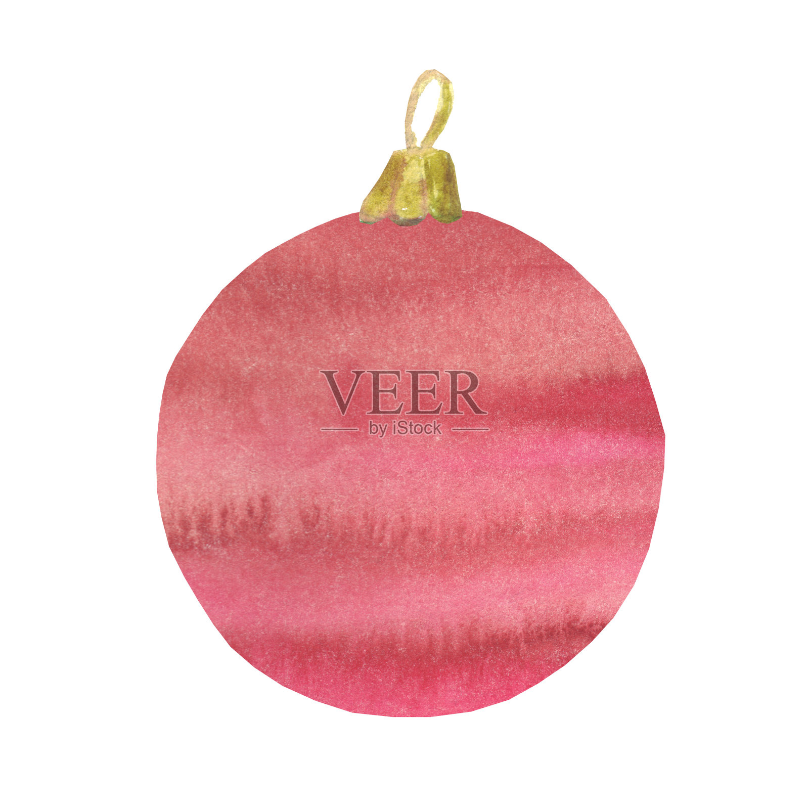 新年用的红色玻璃球和圣诞树。插画图片素材