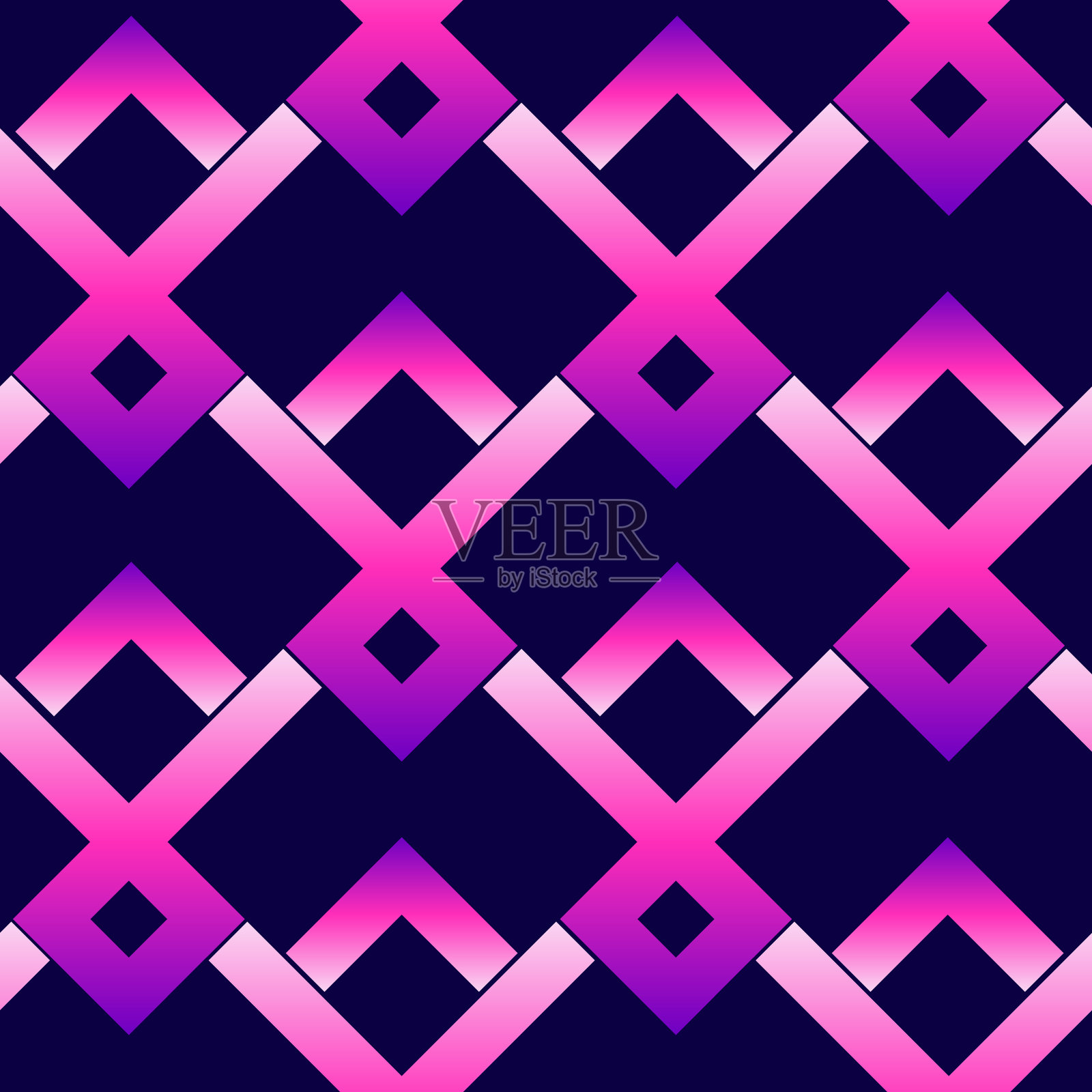 抽象的无缝图案与几何形状。霓虹梯度彩色矢量壁纸纺织品，海报，卡片，包装纸等。插画图片素材