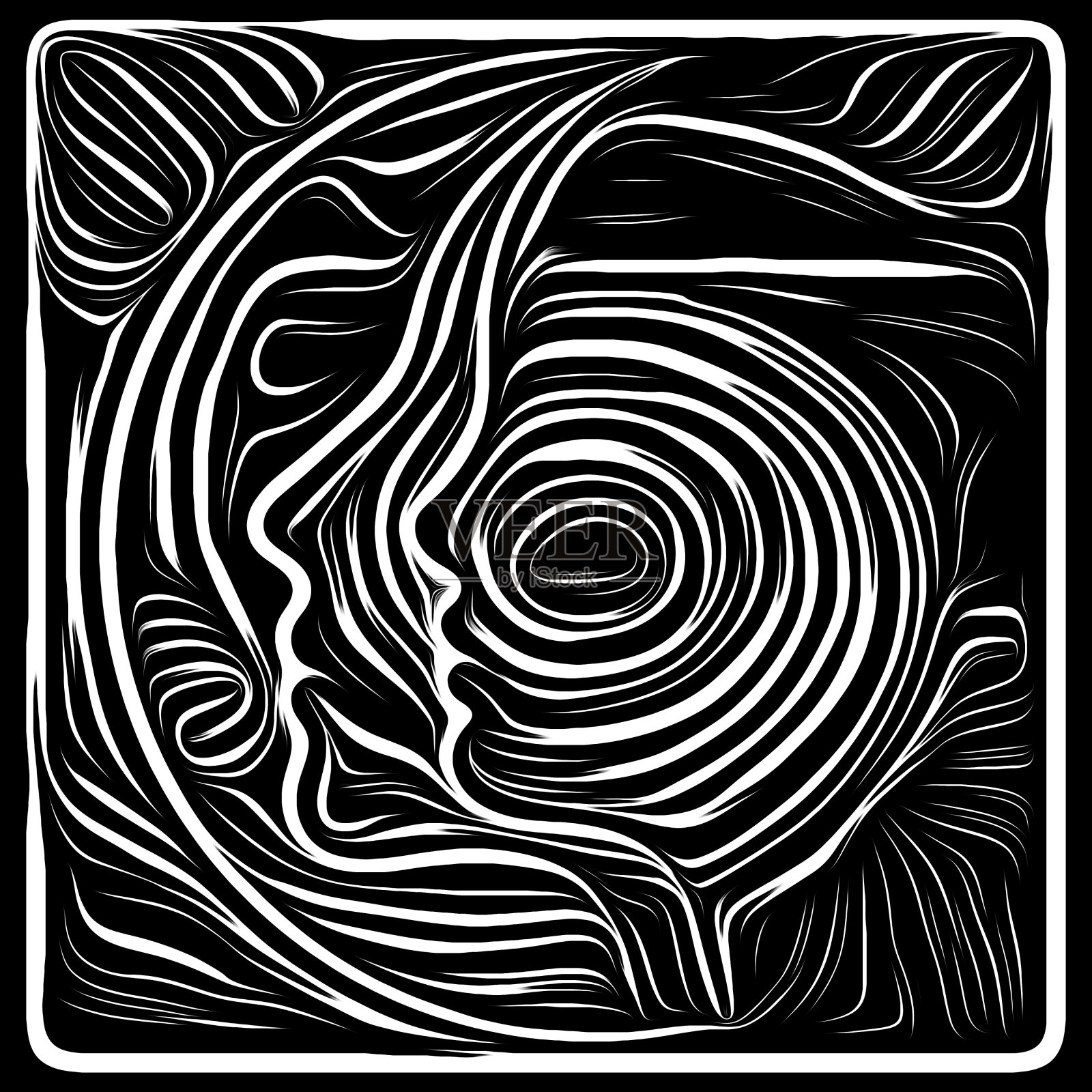 木刻设计的元素插画图片素材