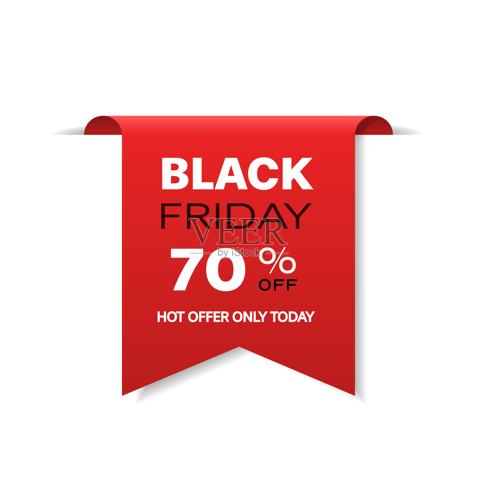 特价促销促销营销黑色星期五假日购物概念红色七折折扣标签标志的广告活动在零售设计元素图片