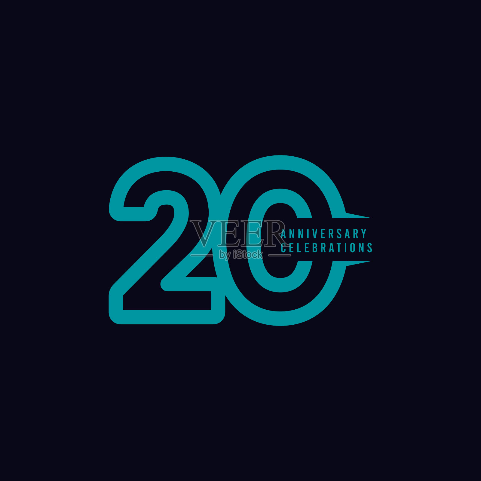 20周年庆典矢量模板设计插图插画图片素材