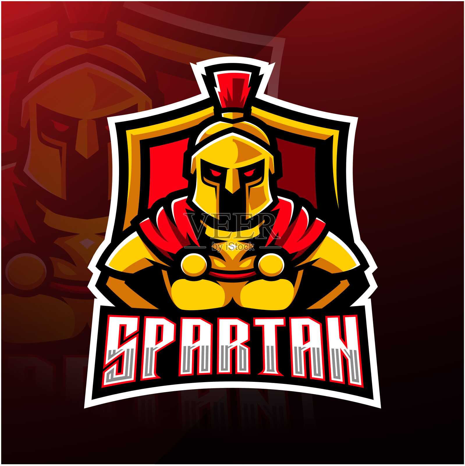 斯巴达电竞吉祥物标志设计设计元素图片