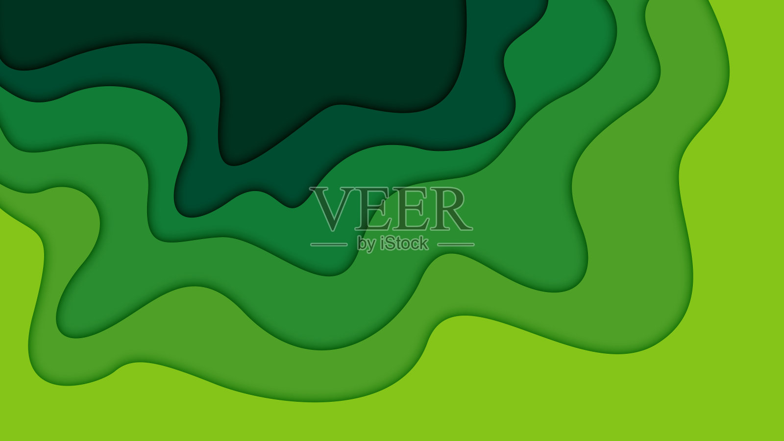 3D抽象背景和剪纸形状，矢量插图插画图片素材