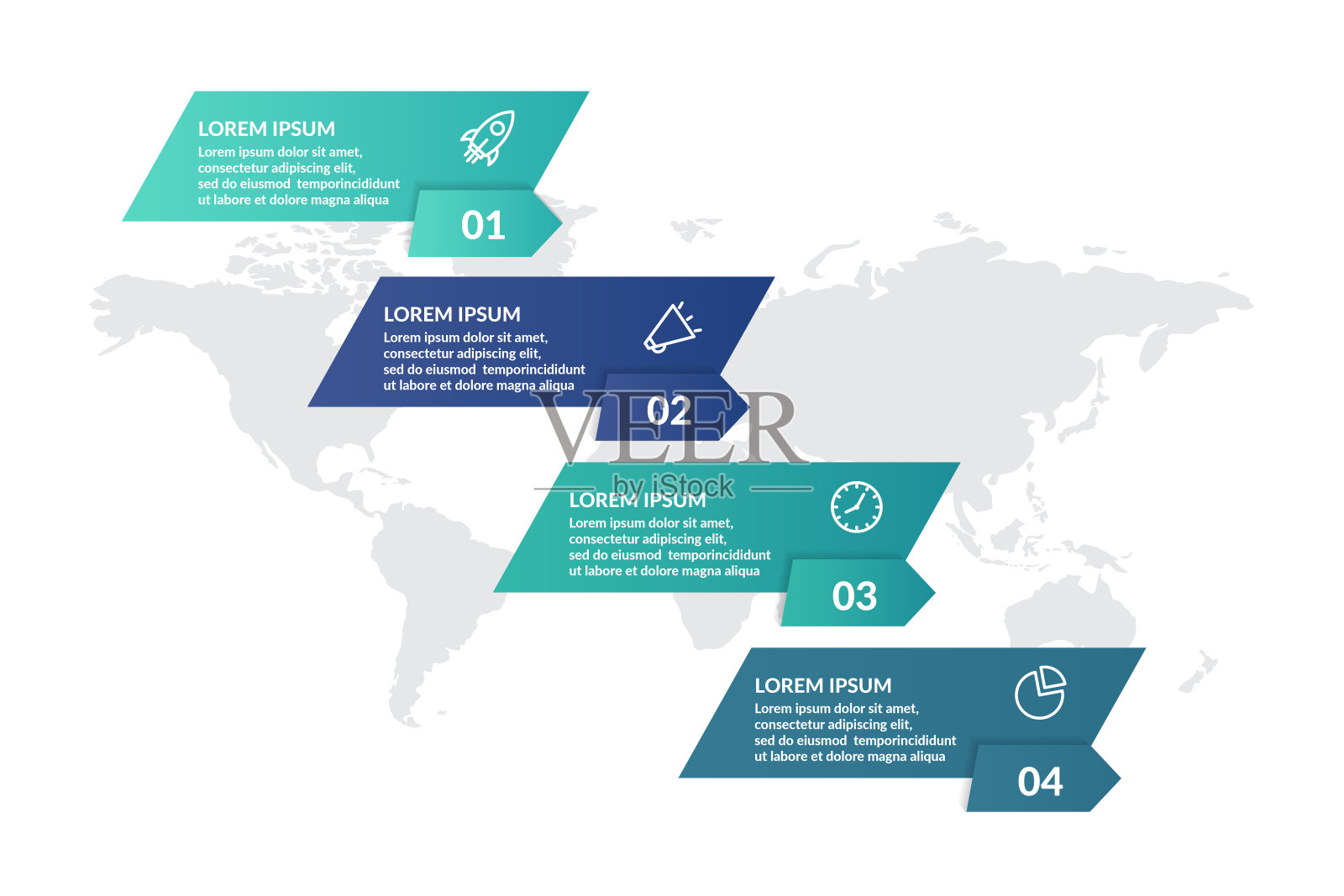 步骤或处理信息图表模板设计设计模板素材