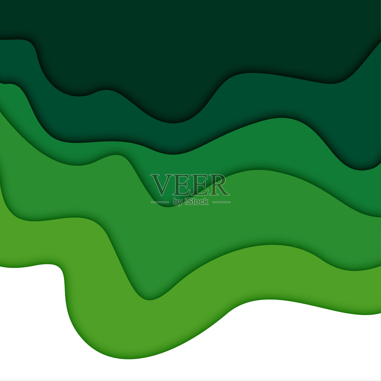 3D抽象背景和剪纸形状，矢量插图插画图片素材