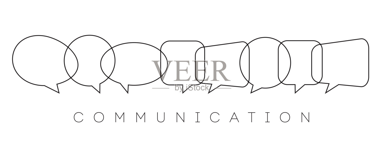 语言泡泡，交流概念，矢量图插画图片素材