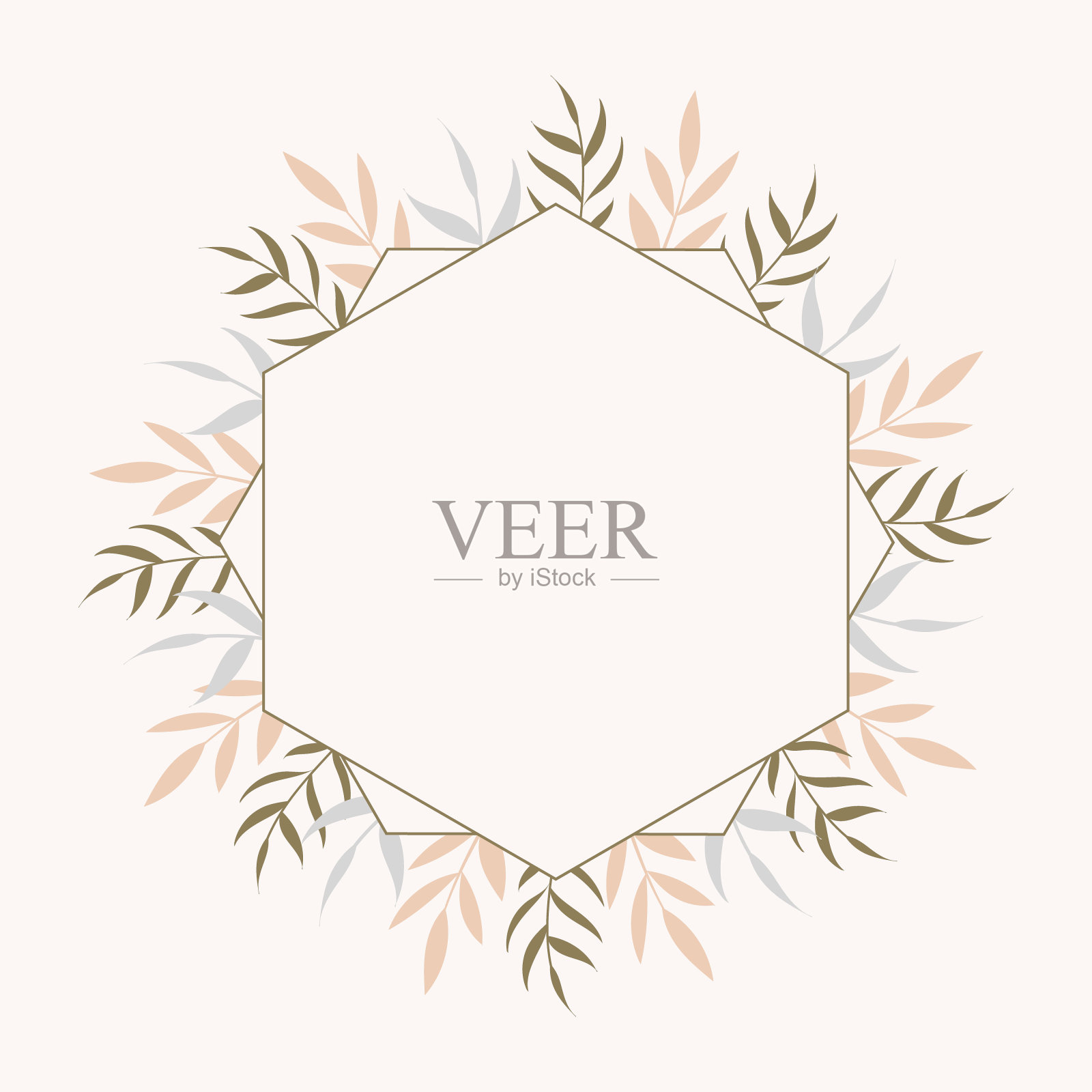 矢量背景与热带树叶插画图片素材