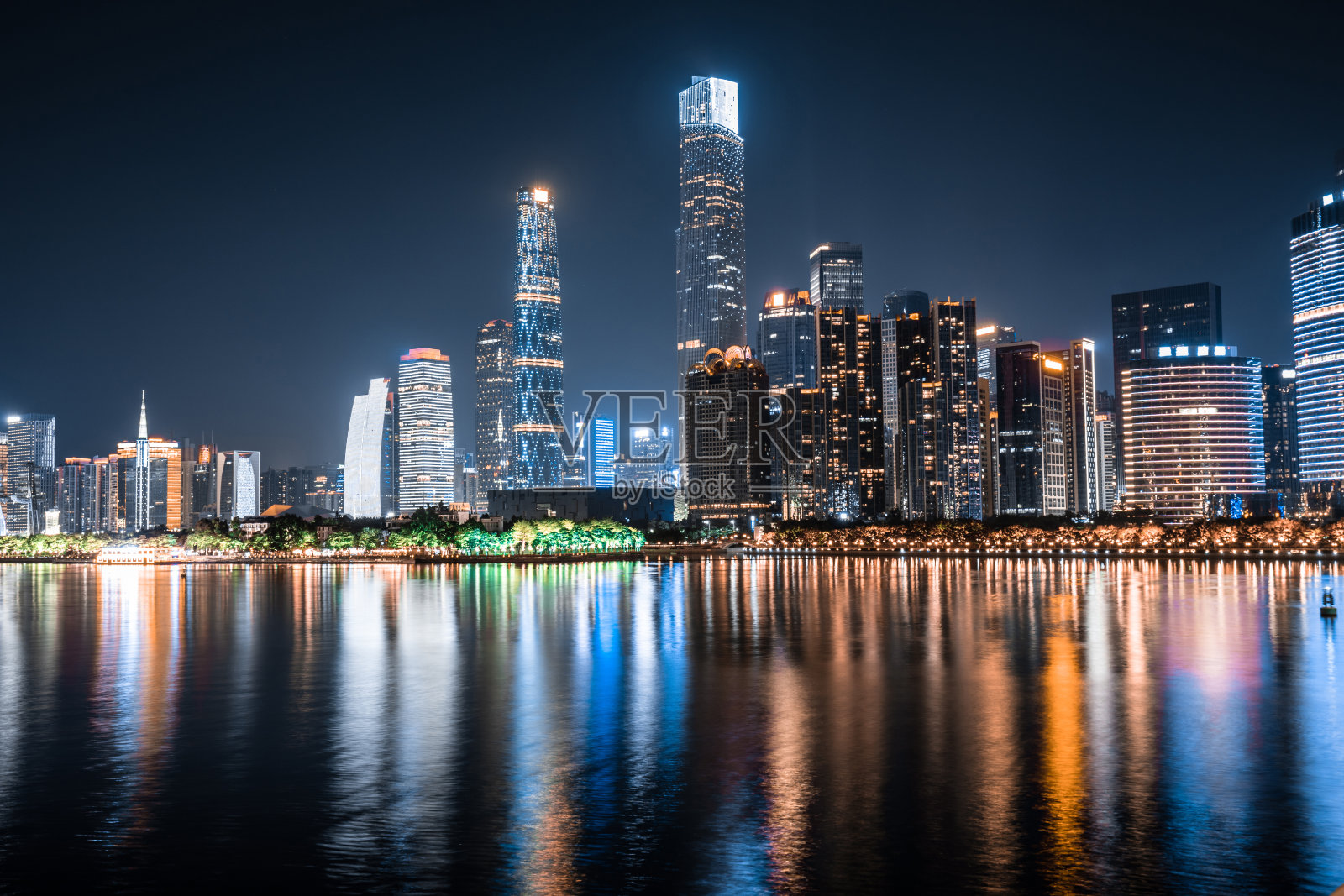 广州城市夜景照片摄影图片