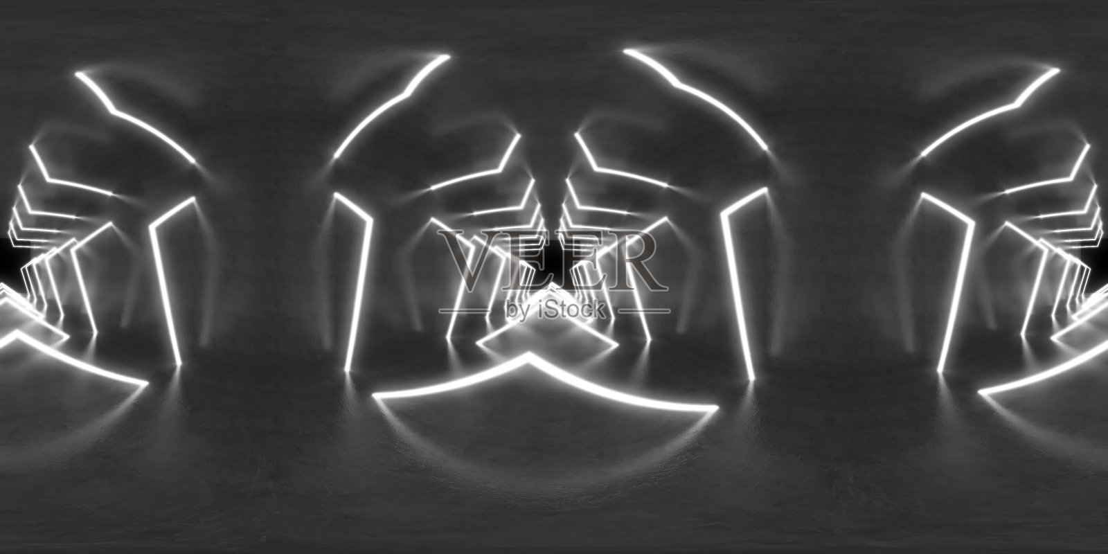 3d插图，3d渲染，vr 360全景抽象图像的几何背景照片摄影图片