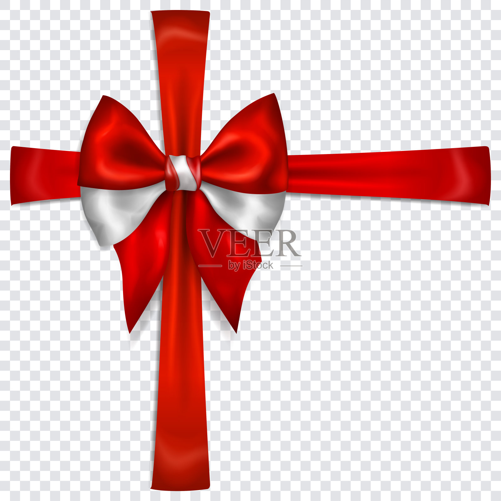 蝴蝶结在奥地利国旗的颜色与交叉缎带设计元素图片