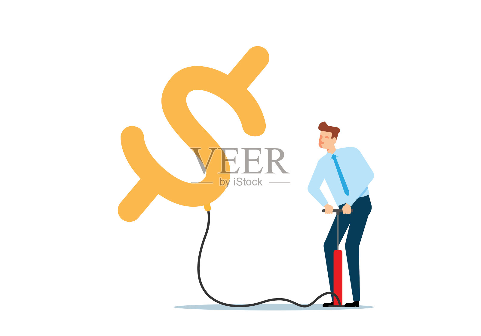 赚钱插画图片素材