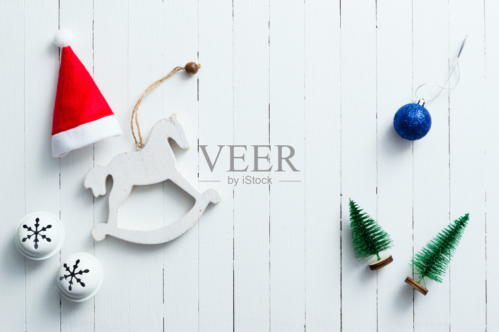 圣诞老人帽圣诞装饰背景照片摄影图片