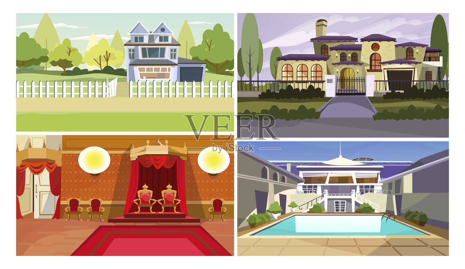 观光平面矢量插图集插画图片素材