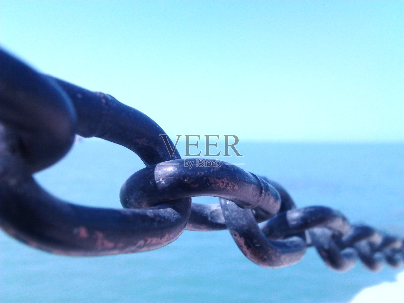 栏杆上链照片摄影图片