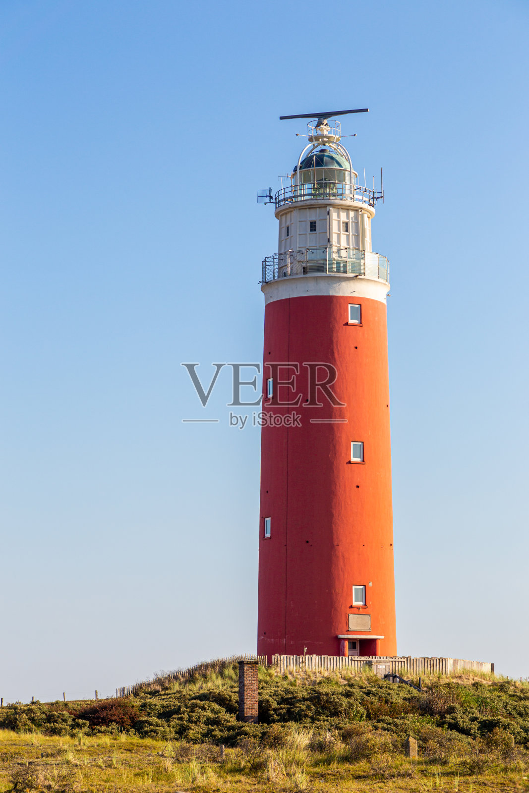 德考克斯多普灯塔，位于荷兰的特塞尔岛照片摄影图片