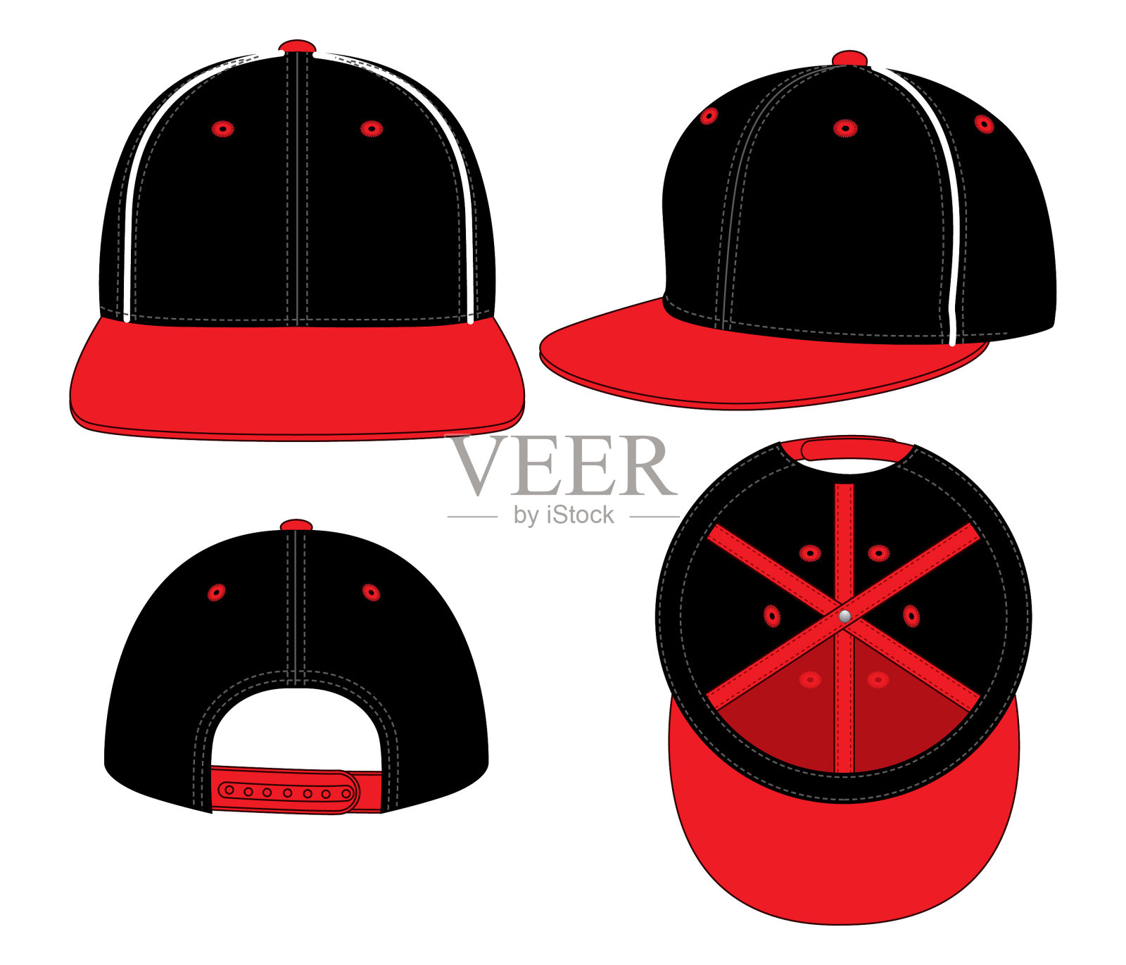 设置街舞帽设计向量设计元素图片