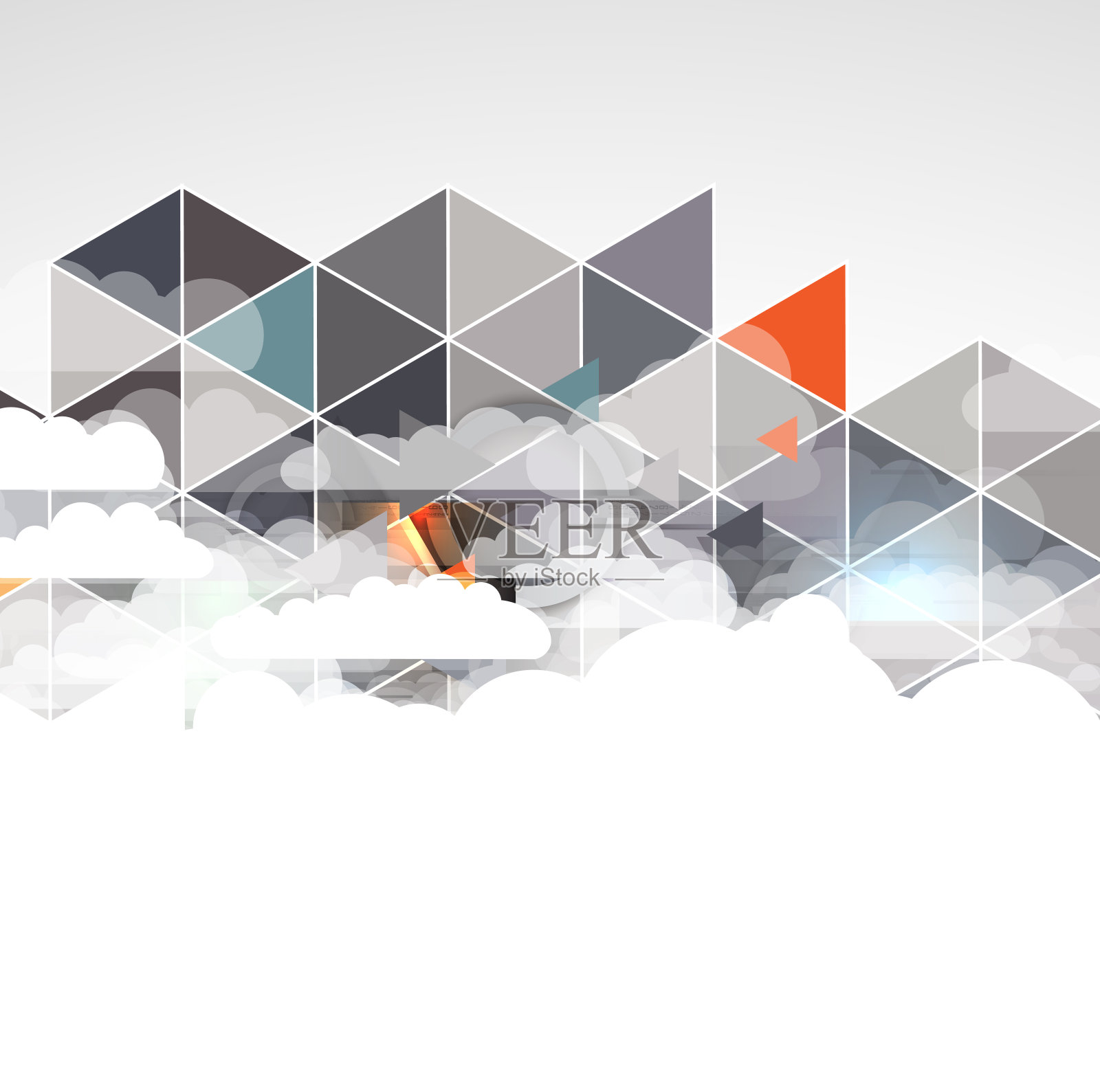 彩色抽象几何背景设计插画图片素材