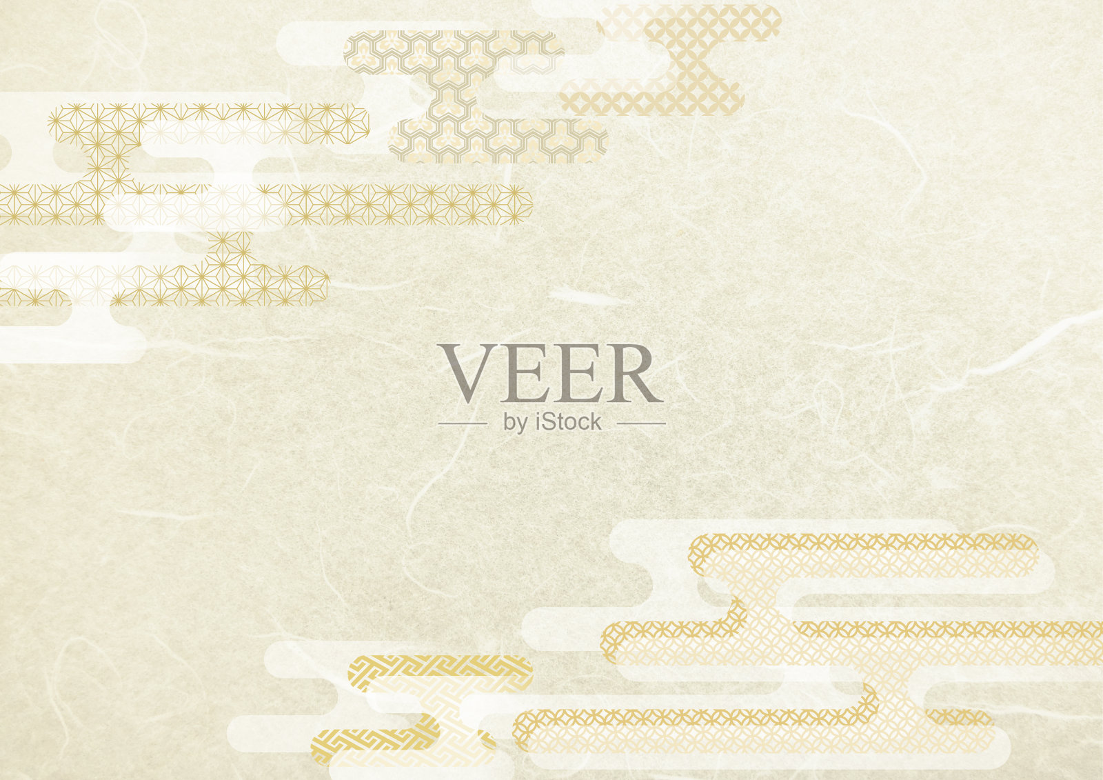 日本图案和日本纸纹理材料插画图片素材